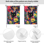 Cat Garden Flag Vertical Double Sided Outdoor Yard Flags 12.5x18 Inch Burlap Banners for House Lawn