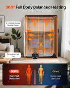 VEVOR 2 Person Portable Infrared Sauna for Home, Upgraded Full Body Home Spa Tent with 2 Foldable Chairs & Heated Mat & Remote,9-Level Temp Control Sauna Box for Relaxation & Stress Relief, (Black)