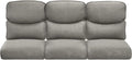 Pop 22x25/22x24 Outdoor Cushions for Patio Couch Chairs Set of 3 - High Back Comfy Outside Seat Cushions for Lawn Wicker Dining Rocker Glider Loveseat 3-Seater Sectional Sofa - Grey/Smile
