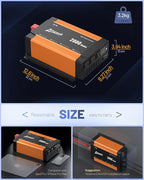 Ampeak 2000W Power Inverter 12V to 110V, 89.37% High Efficiency Modified Sine Wave Inverter with 3 AC Outlets & Dual USB, for RV Truck Camping & Home Emergency Use (4000W Peak)