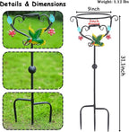 Hummingbird Gazing Globe Stand - 31.1" Metal Display with 3 Prongs Base for 10" Black Glass Balls - Outdoor Garden Yard Courtyard Lawn