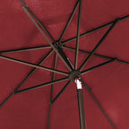 EliteShade USA 10-Year-Non-Fading 9Ft Market Umbrella Patio Umbrella Outdoor Table Umbrella with Ventilation, Burgundy