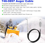946-0897 Snowblower Drive Cable for Craftsman Cub-Cadet Yard-Machine MTD Troy-Bilt Ryobi Snow Blowers/Snow Thrower Replace 746-0897 746-0897A 946-0897A 677-0424 Auger Control Cable