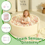 TRENDPLAY Plastic Balls for Ball Pits 2.2 Inch, Pack of 50 100 200 500 Hollow Balls, Perfect for Toddler Baby Pools,Party,Festival Decoration
