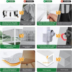 COBIZI 10x10 Heavy Duty Pop Up Canopy with 4 Mosquito Netting Wall, Easy Set Up Commercial Gazebo Party Tent, Outdoor Instant Screen Canopy for Backyard, Patio, Garden, White