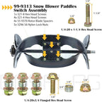 99-9313 Snow Blower Paddles Replaces Toro 125-1128 55-9250 55-9251 88-0771 for Toro 621 721 38516 38583 38584 210r 621qze 621r 621e 621qzr ccr2000 ccr2400 ccr2450 ccr2500 ccr3650 Snowblowers