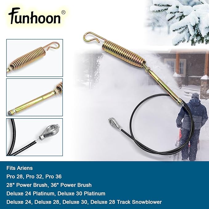 06900439 Auger Control Cable Replacement for Ariens Deluxe 24 28 30 36 Pro Platinum Power Brush Snow Blowers