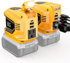 200W Power Inverter for 20V DeWalt Battery, Ecarke 2PCS DC 20V to AC 110V Battery Inverter, Portable Power Station Generator, Charger Adapter Powered Outlet with 2 USB Ports & 1 Type-C & 1 AC Outlet