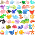45PCS Mini Resin Animals Tiny Cute Ocean Figurines, Miniature Sea Figures to Hide, Little Animal Toys Small Accessories for Topper Desk Garden Dollhouse Landscape Aquarium Ornaments Crafts & Decor
