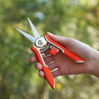 FLORA GUARD 6.5-Inch Floral Scissors, Zinc Alloy with Rubber Handle, Toothed Blade for Quick Cutting, Suitable for Flower Placement, Plant Pruning, Rose or Fruit Picking (6 PCS)