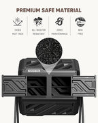 THEGROW'ING Updated 43 Gallon Compost Bin Outdoor, Fast Assemble Tumbling Composter, Dual Chamber Composter Tumbler, Rotating Compost Bin for Outside, Backyard, Garden and Yard, Black