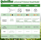 Quintillus H05 Weed Eater Head Universal Trimmer Head String Trimmer Head Bump Feed Weed Wacker Head Grass Trimmer Head Replacement for Weed Warrior, Echo, Husqvarna, Comes with .080 Trimmer Line