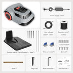 Redkey MGC1000 Robot Lawn Mower with 590ft Boundary Wires for 0.25 Acre (1/4 Acre), 45% Slope, 70Mins Runtime, Auto Recharge, Automatic Robotic Lawn Mower w/Precise Location & Breakpoint Detection
