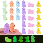 30 Pcs Mini Resin Dinosaur 6 Variety Tiny Animals Figures Miniature Little Small Figurines Bulk for Micro Fairy Garden Landscape Accessories Hide Crafts Decor