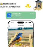 Bird Feeder with Camera, Upgraded Smart Birdhouse Al Identify for 10000 Plus Species, Auto Capture & Real-time Notifications, Ideal Gift for Bird Lovers
