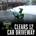 EGO Power+ SNT2112 21-Inch 56-Volt Lithium-Ion Cordless Snow Blower with Peak Power and Steel Auger - (2) 5.0Ah Batteries and Dual Port Charger Included