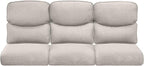 Pop 22x25/22x24 Outdoor Cushions for Patio Couch Chairs Set of 3 - High Back Outside Seat Cushions for Lawn Wicker Dining Rocker Glider Loveseat 3-Seater Sectional Sofa - Beige/Smile