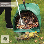 Gardenpal 2-pack Yard Waste Bags for Collecting Leaves, PE Gardening Bags, Lawn and Leaf Bags, Large Yard Dustpan-Type Garden Bag, Reuseable Garden Waste Container, 53 Gallon Per Bag