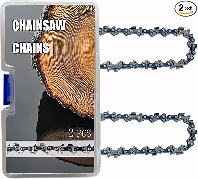 2PC 18 Inch Chainsaw Chains Fit Poulan Pro PR4218 / PP4218A / PP3516AVX, Replacement for Greenworks GCS80420, GCS80421,GCS80450, Poulan, Ego, Kobalt, Echo and More - 3/8"LP .050" Gauge 62DL