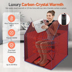 Infrared Sauna Box for Home, Portable Personal Dry Sauna for Weight Loss and Detox, Carbon Crystal Heating, 9 Levels, 3.3'x2.9'x2.6'
