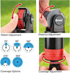 Eden 16030 5 Pattern Turbo Gear Drive Rotary Sprinkler Head Plus One-Direction Misting System for Lawn and Garden, 360 Degree Coverage