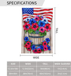 USA Garden Flag Vertical Double Sided Outdoor Yard Flags 12.5x18 Inch Burlap Banners for House Lawn