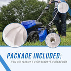 Motor Fan+Blade Bolt Compatible with KM-2041B-06 40V Cordless Lawn Mower