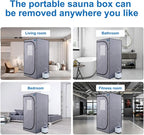 Sauna, Full Size Steam Sauna Tent, Portable Steam Sauna for Home Spa, Home Indoor Sauna, Full Body Sauna Tent for Relaxation (Gray Full Size)