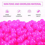Ball Pit Balls for Kids, Plastic Refill 2.2 Inch Balls, 100 Pack, Bright Colors, Phthalate and BPA Free, Includes a Reusable Storage Bag with Zipper