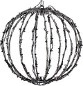 LED Light Balls Metal Hanging Tree Sphere Globe Light for Patio Holiday Festival Garden Decor (12 Inch 1 Pack)