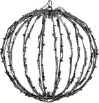 LED Light Balls Metal Hanging Tree Sphere Globe Light for Patio Holiday Festival Garden Decor (12 Inch 1 Pack)