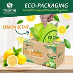Compostable Kitchen Trash Bags 8-10 Gallon (50-Pack) – Heavy-Duty, 1.1 Mil Thick, 100% Biodegradable Bag for Medium to Large Bins. ASTM D6400, BPI & OK Compost HOME Certified Eco-friendly & Recyclable