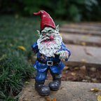 Zombie Gnome Evil Scary Walking Dead Gnome Gnombia Garden Statue, Halloween Decoration - 10 inches