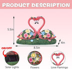 Solar Flamingo Garden Decor Statue, Outdoor Funny Solar Light Decoration for Yard, Patio, Lawn, Unique Housewarming, Birthday Gift for Women, Mom, Grandma