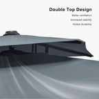 PURPLE LEAF 12 FT Cantilever Patio Umbrella Outdoor Umbrella with 330lbs Base Large Square Windproof Offset Umbrella for Pool Deck Garden, Mist Grey