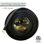 Low Voltage Landscape Lighting Wire - Outdoor Direct Burial Underground Low-Energy Circuit Cable (14/2 Black, 265ft)