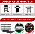 GasSaf 17.5 Grill Grates for Weber 7637 Spirit 200 E210 E220 S210 S220, GS4 Spirit II E-210 (Front-Knob), Cooking Grates Replacement Parts for Weber 2 Burner Gas Grills, 17.5 x 10.2 Cast Iron, 2-Pack