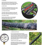 1/2inch 100ft Garden Soaker Hose Solid Brass Connector Heavy Duty Water Hose Perfect for Garden, Vegetable| Leakproof Lightweight 100 FT Soaker Hose