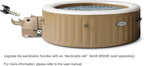 INTEX 28427EH PureSpa Bubble Massage Spa Set Outdoor Inflatable Portable Hot Tub, Includes Energy Efficient Spa Cover, Saltwater System Ready, 6 Person, 85in x 28in