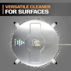 EDOU Pressure Washer Surface Cleaner - 20-Inch Stainless Steel Cleaner, 2 Replaceable Nozzles, 2 Washer Wand Attachments, 4 Wheels - 4000 PSI Maximum Pressure - 1/4" Quick Connector