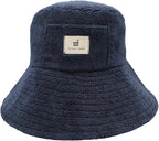 Sauna Hat Towel Japan Brand for Men and Women, Washable Sauna Hat (Navy)