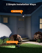 4 Pack Solar Powered Spotlights Outdoor Waterproof for Tree, Flag, House, Ground Landscape Bright Sunset Spot Lights for Outside Yard, Garden, Lawn, Driveway with Adjustable Lamp & Panel, Cool White