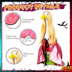 Vinsot Halloween Outdoor Porch Geese Outfit, 23" Patio Yard Porch Desk Goose Coat, Lawn Goose Accessories(Pink,Velvet)