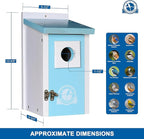 Bird Houses for Outside, Ice Blue Bird House, Bluebird Houses for Outside, Garden Decoration Birdhouses for Outdoors, Bluebird Finch Swallow Wren Chickadee