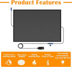 Snow Melting Mats Outdoor for Entrances, 40 x 60 in 2Pack No-Slip Rubber Heated Outdoor Mats with 10 ft Power Cord, 3 in/h Speed Snow and Ice Melting Pads for Winter Roofs, Backyards Snow Removal