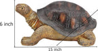 Bellaa Turtle Garden Statues Home Decor Tortoise Realistic Cute Large Animal Sculptures Gilbert Zen Garden Patio Lawn Yard Art Tanya Talia Galapagos Todd Outdoor Figurines 15 inch