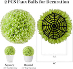 Goplus 11 Inch Topiary Balls Artificial Outdoor Set of 2, Faux Boxwood Ball, Fake Plant Sphere, Round Artificial Plant Balls for Front Door, Porch, Backyard, Balcony, Home Décor (Green)