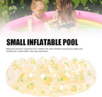 29 Inch Inflatable Swimming Pool, PVC Portable Blow Up Ball Play Pit Pool for Kid Indoor Outdoor Backyard (Transparent Lemon)
