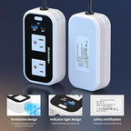 200W Car Power Inverter, Blubluman DC 12V to 110V AC Car Plug Adapter Outlet with 30W PD Charger, QC3.0 Fast Charger 24W, Power Inverter for Vehicles, Outlet for Laptop Computer Charger