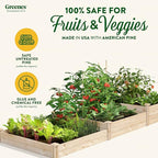 Greenes Fence Original Pine Raised Garden Bed, 4' x 12' x 7-14" - Made in USA with American Pine